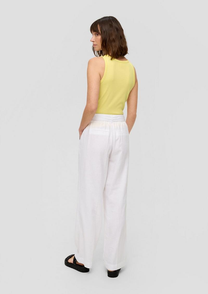 s.Oliver Elastisches Tanktop im Slim Fit - hellgelb
