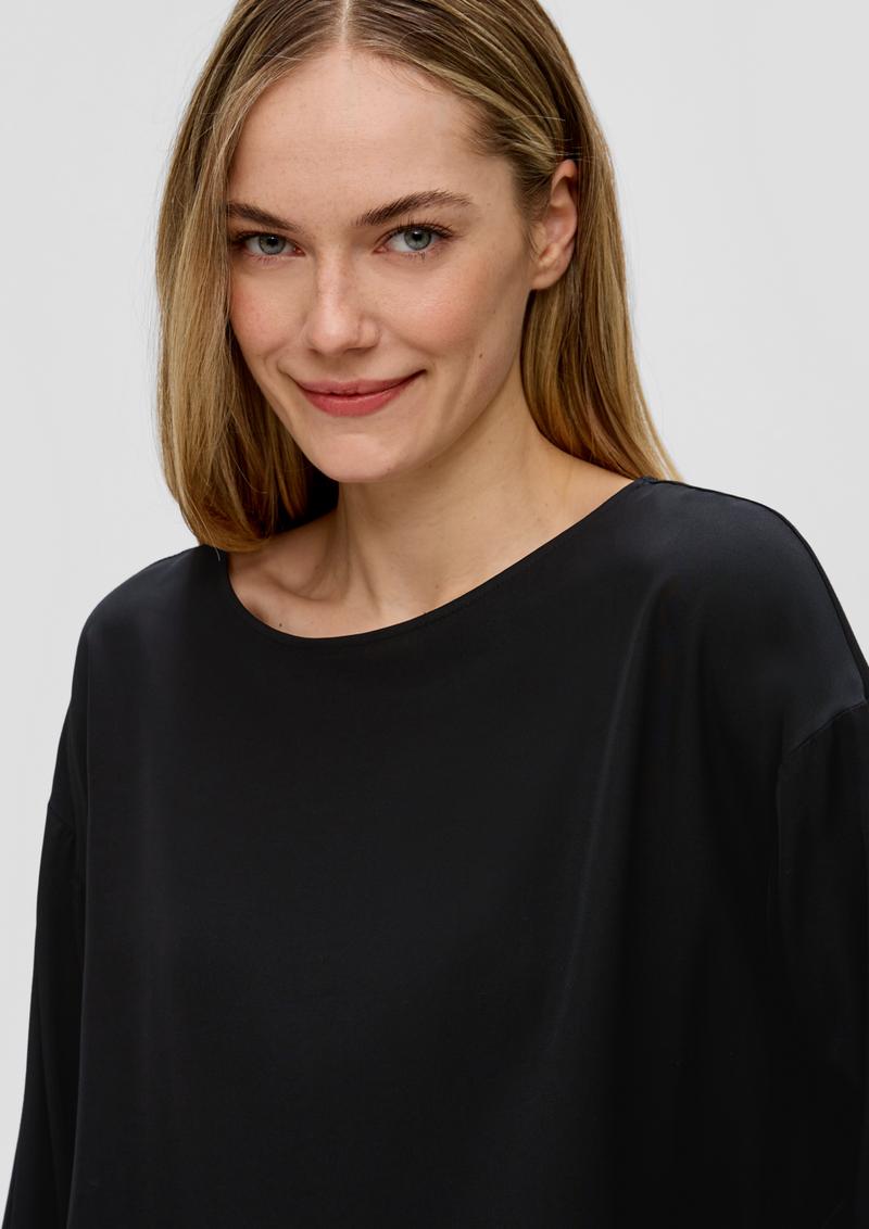 s.Oliver Locker geschnittene Bluse mit 3/4-Arm - schwarz