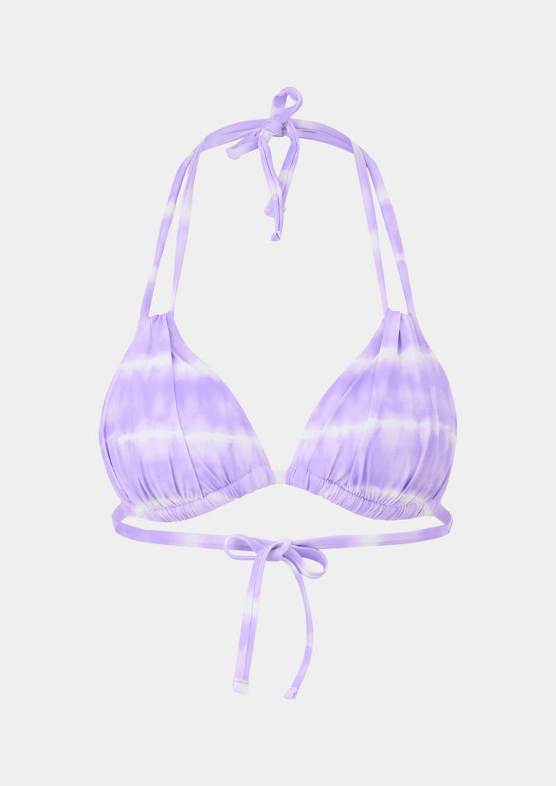 s.Oliver Triangel Bikini-Top mit Batik-Muster - flieder