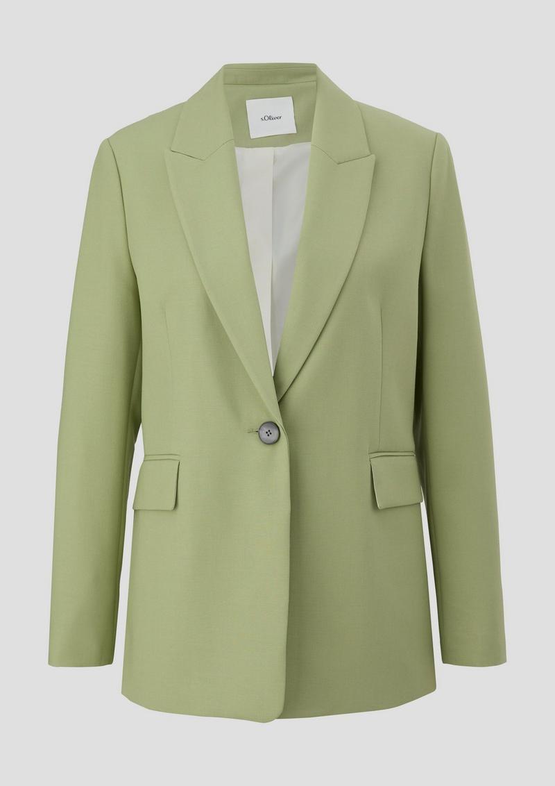 s.Oliver Blazer aus Viskosestretch - helles olivgrün