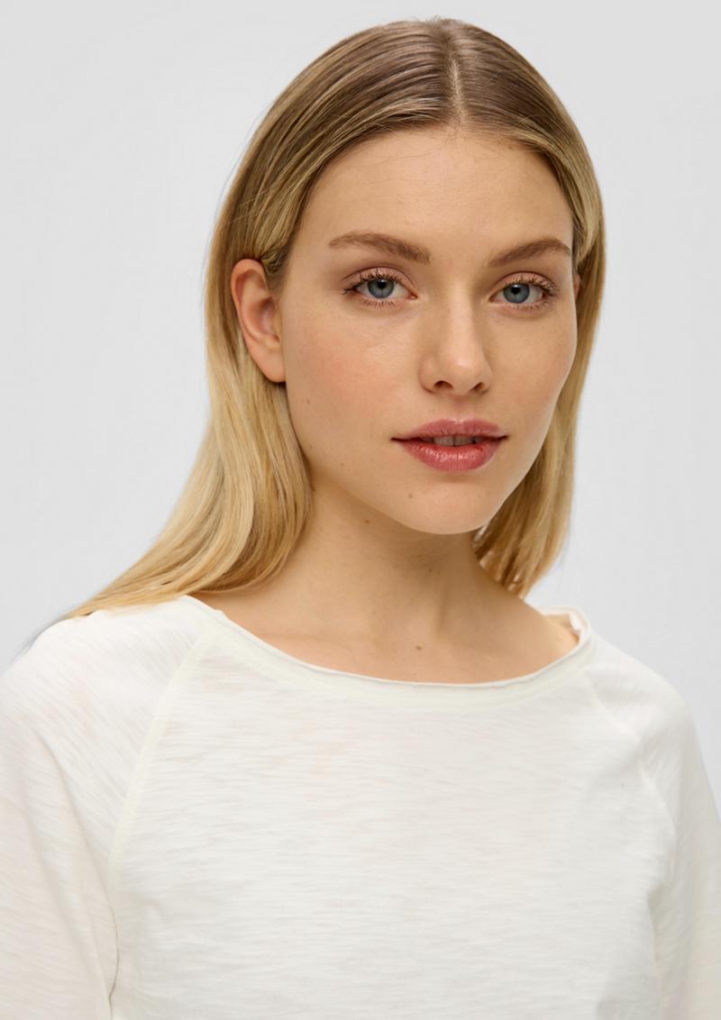 s.Oliver Longsleeve aus Baumwolle - creme