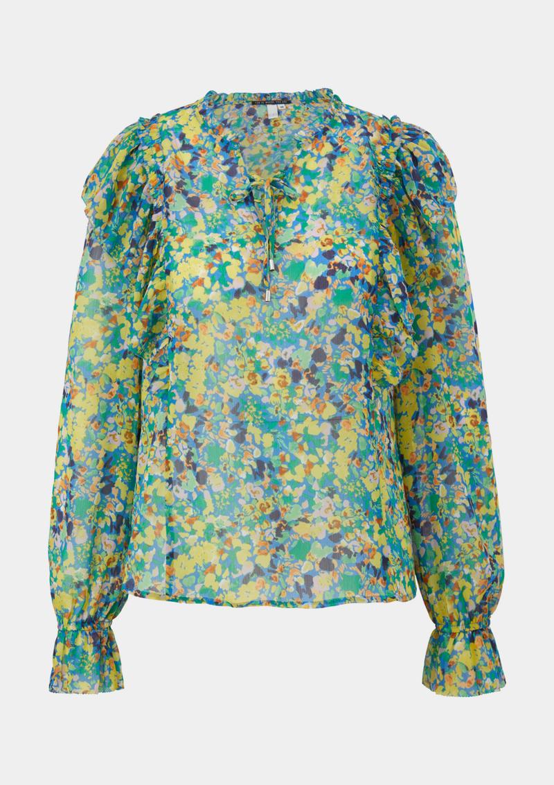 s.Oliver Bluse mit Rüschen-Details - royalblau