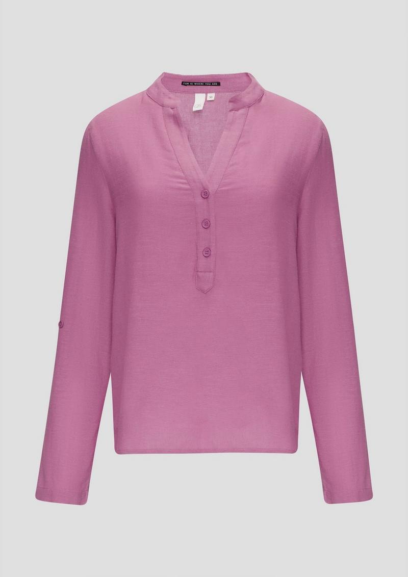 s.Oliver Bluse aus Leinenmix - lavendel