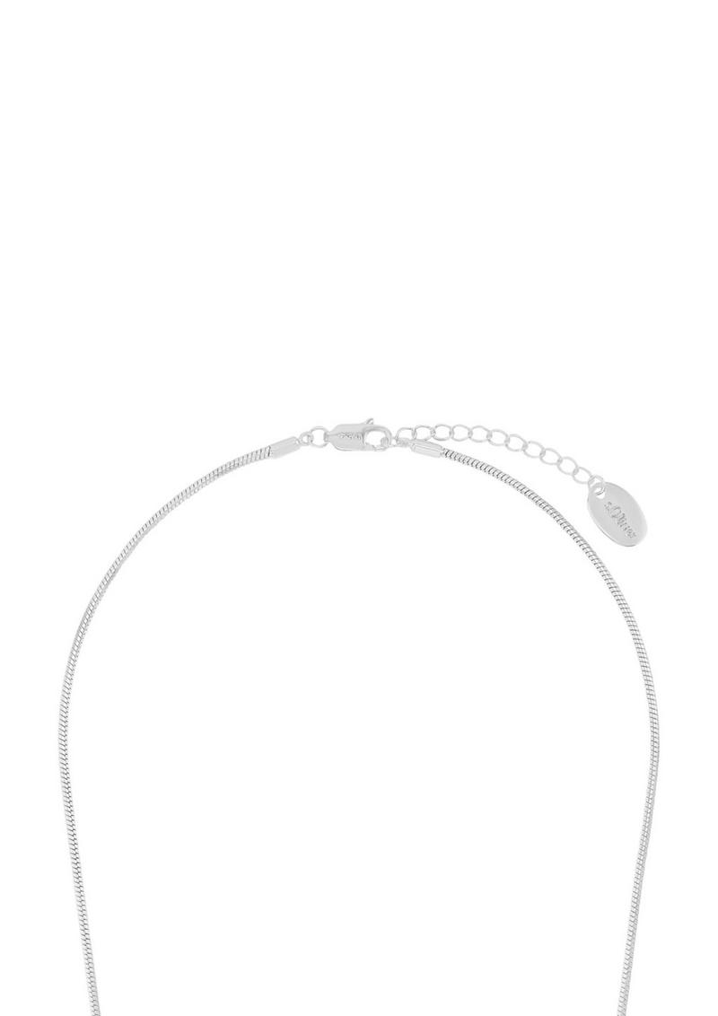 s.Oliver Silber-Kette mit Schmucksteinen - silber