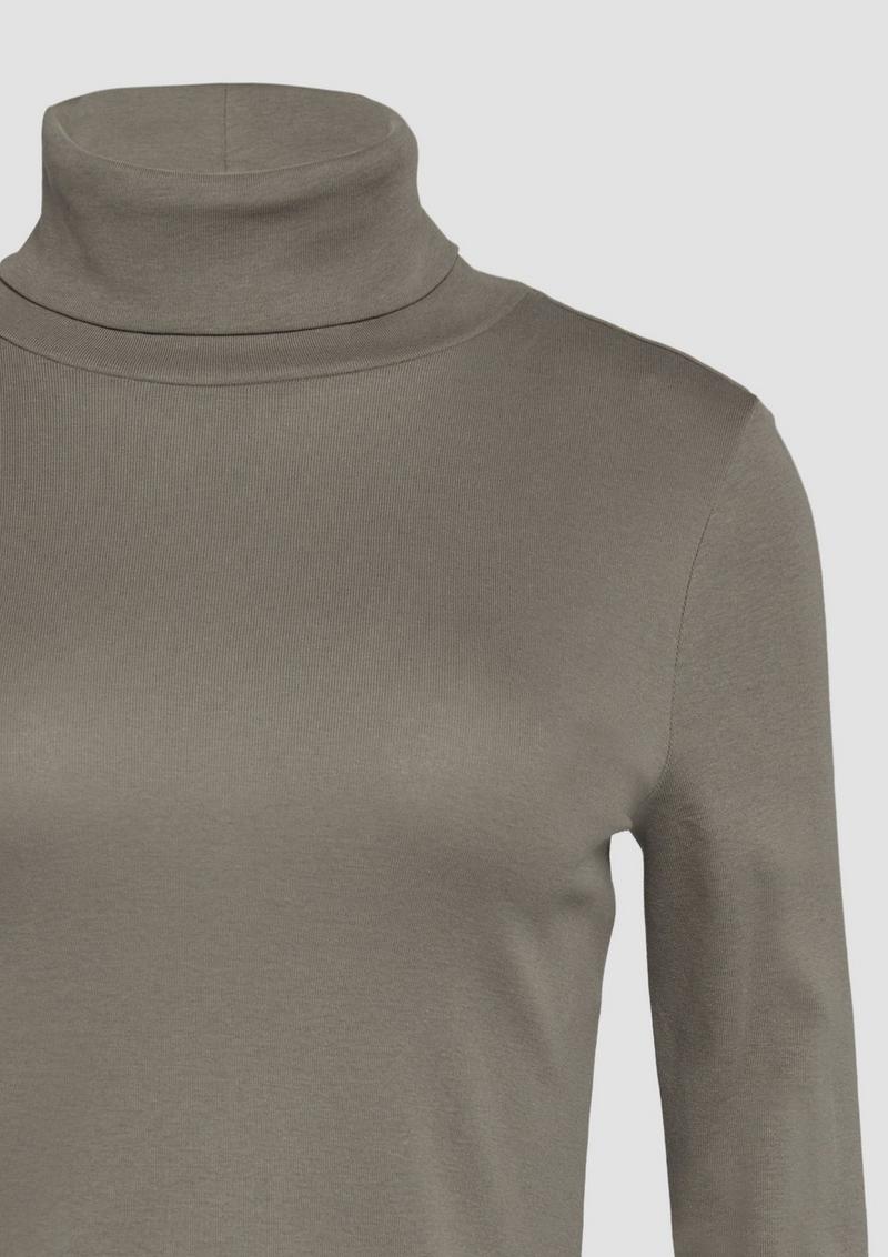 s.Oliver Elastisches Langarmshirt mit Rollkragen - karamell