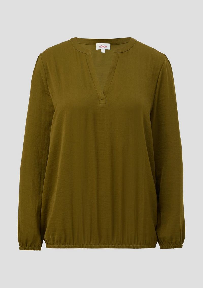 s.Oliver Bluse mit V-Ausschnitt - guacamole