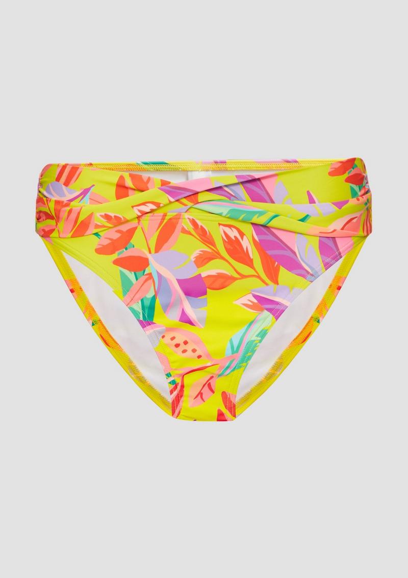 s.Oliver Bikinihose mit All-over-Print - gelb