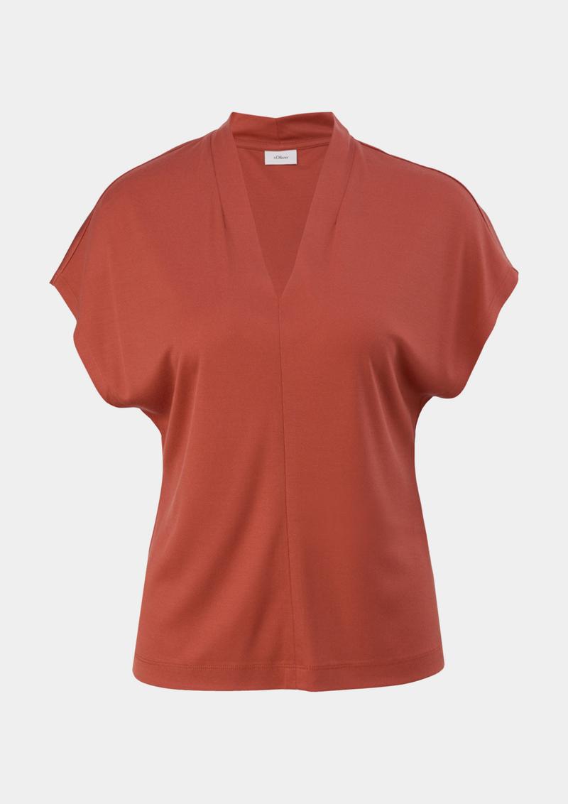 s.Oliver Blusenshirt aus Lyocell - terrakotta
