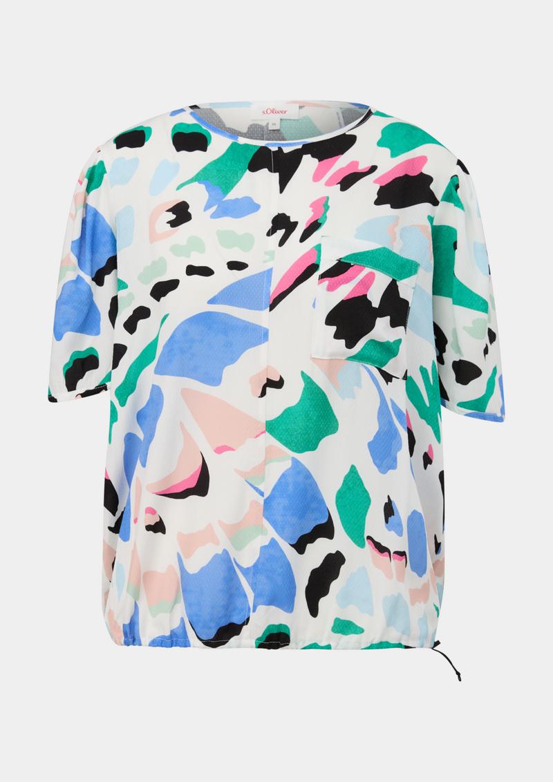 s.Oliver Bluse mit Dobby-Struktur - ecru