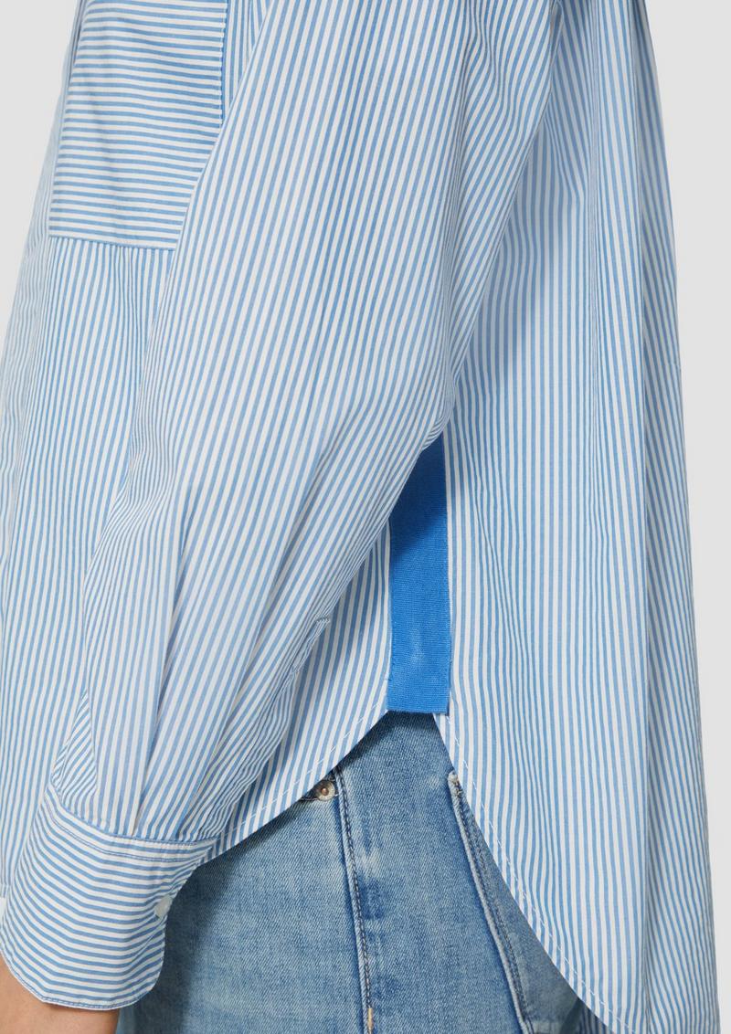 s.Oliver Streifenbluse mit seitlichem Ziertape - blau