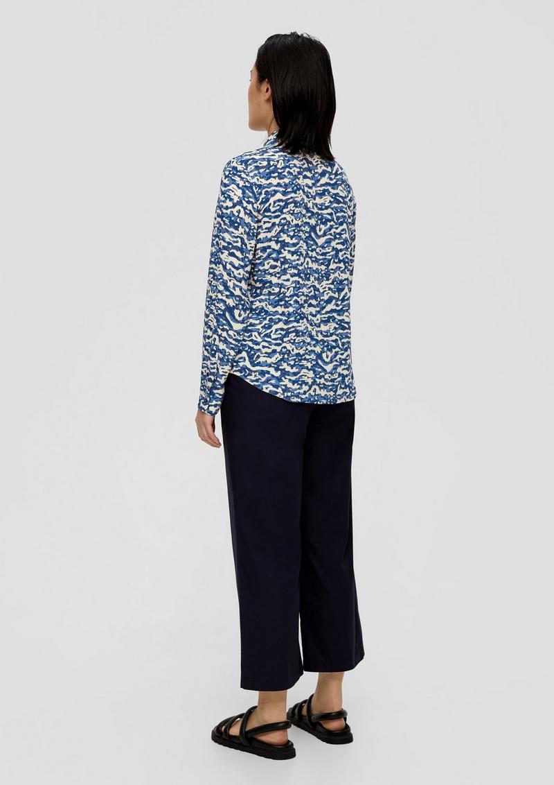 s.Oliver Bluse aus Viskose - dunkelblau