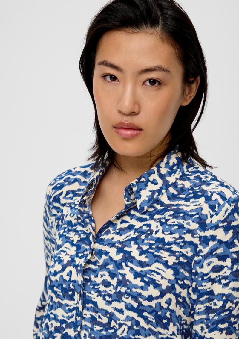 s.Oliver Bluse aus Viskose - dunkelblau