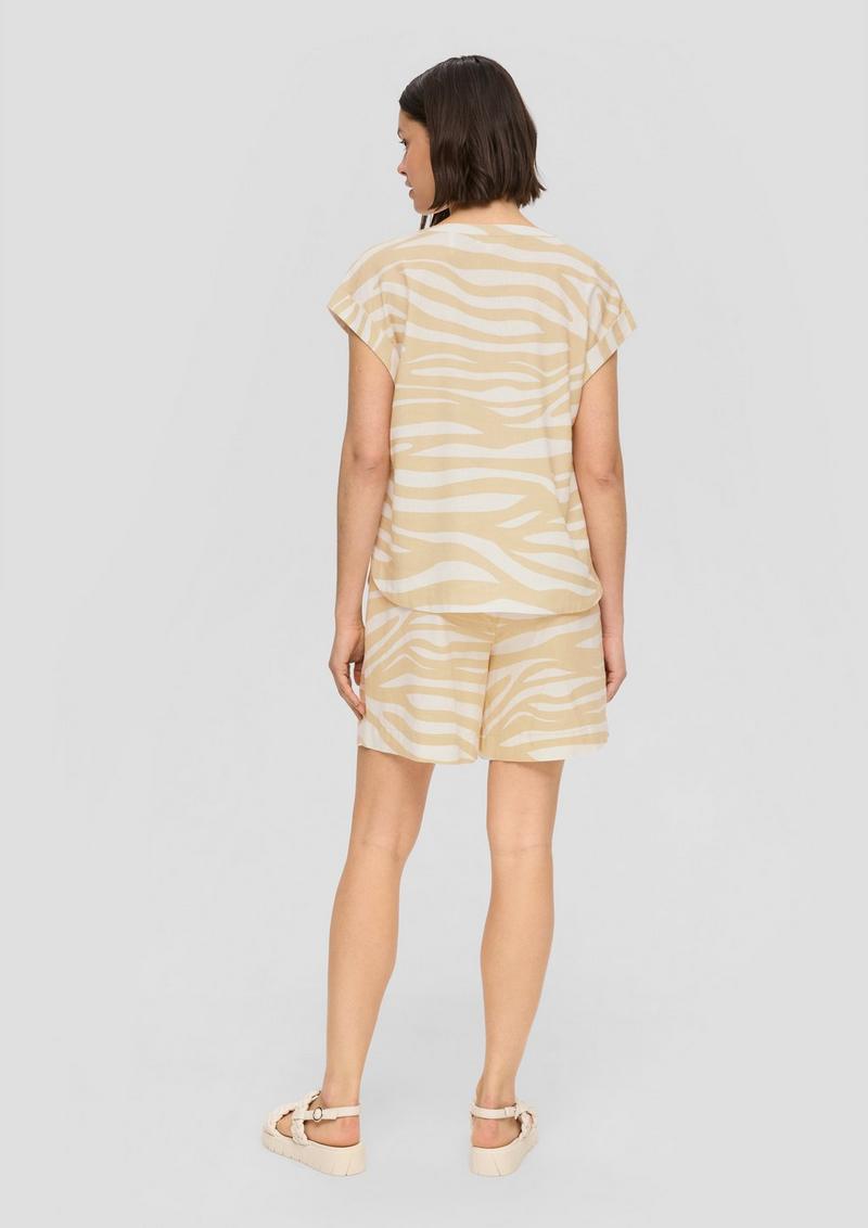 s.Oliver Blusenshirt aus Leinenmix - beige