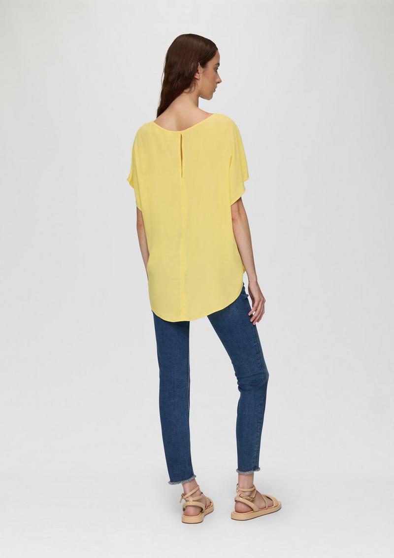 s.Oliver Oversize-Bluse aus Viskose - gelb
