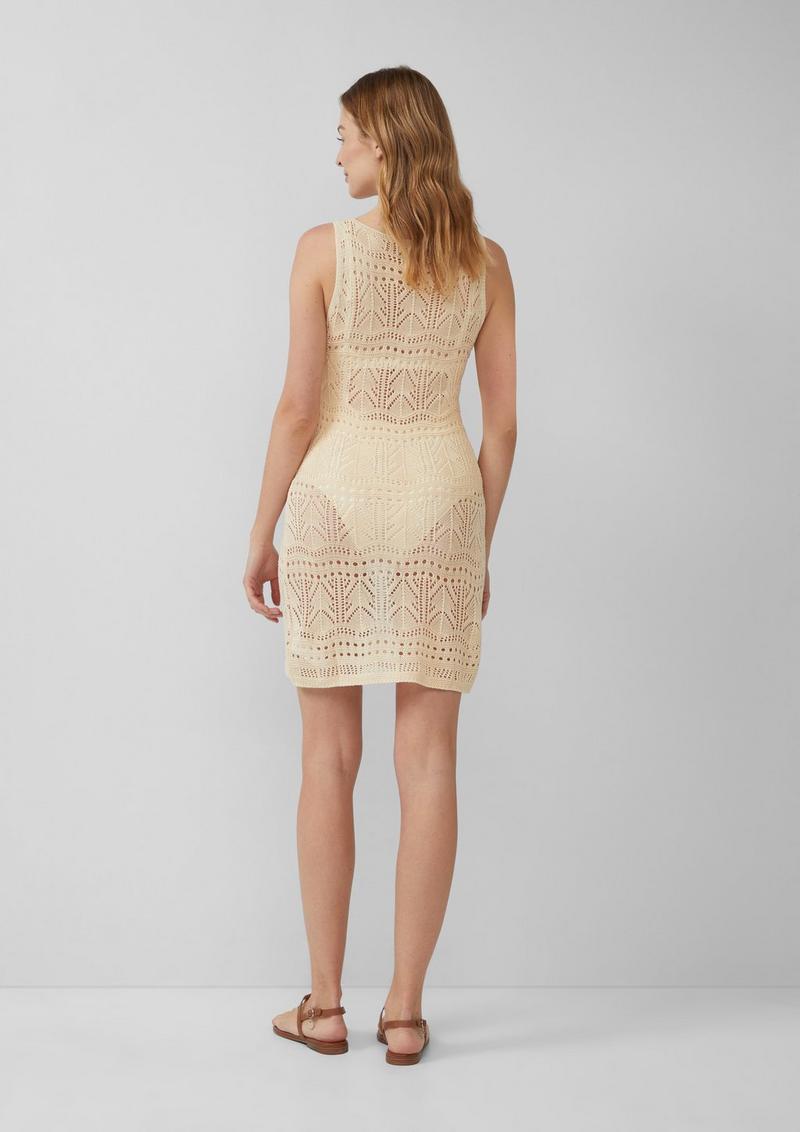 s.Oliver Strand-Kleid aus Ajour-Strick - beige