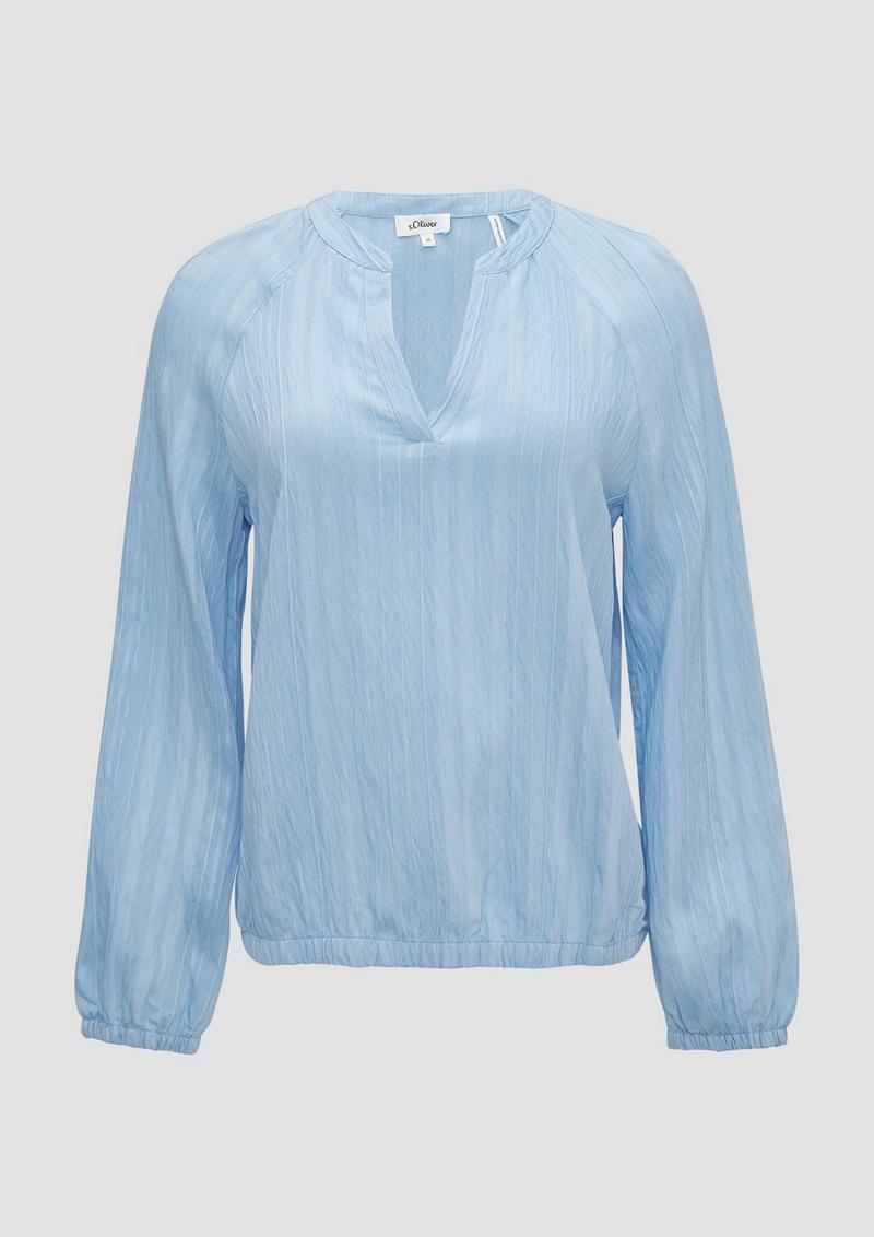 s.Oliver Bluse mit Strukturstreifen - hellblau