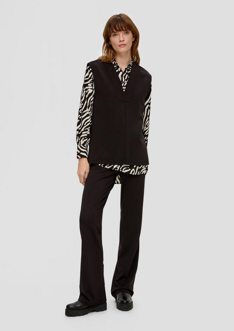 s.Oliver Longbluse aus reiner Viskose - schwarz