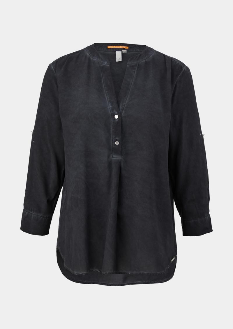 s.Oliver Viskosebluse mit Farbeffekt - schwarz
