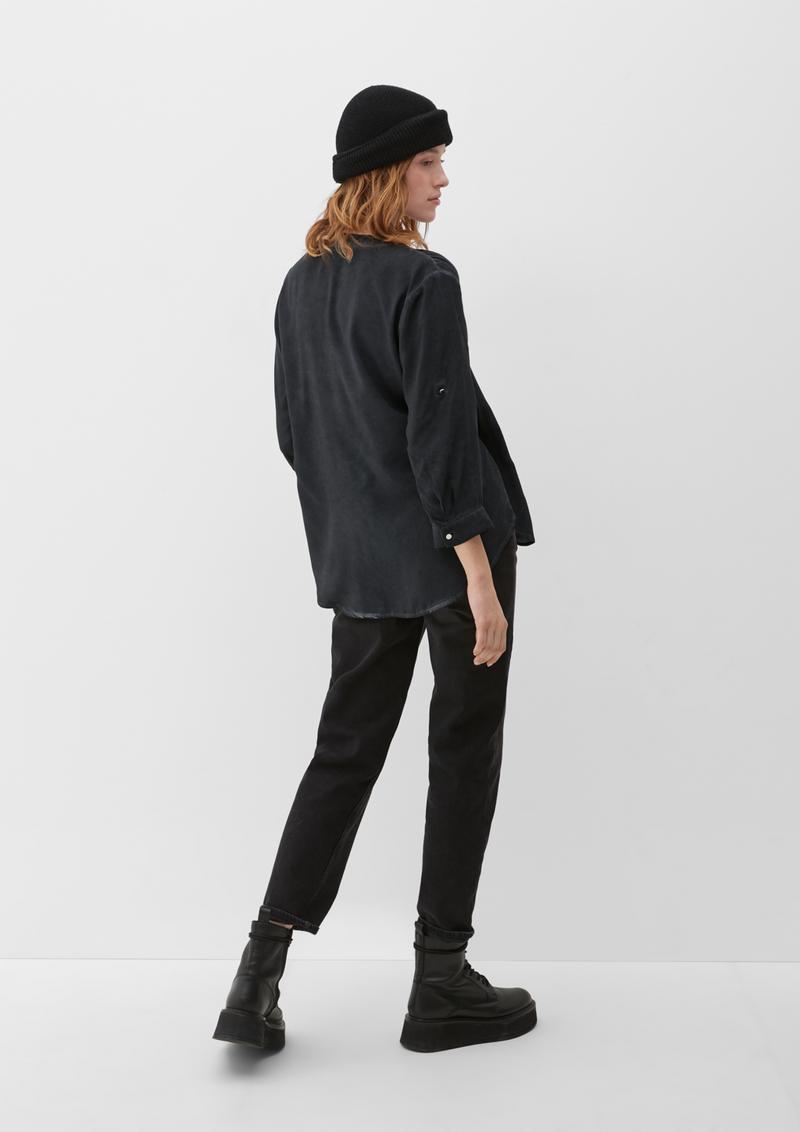 s.Oliver Viskosebluse mit Farbeffekt - schwarz