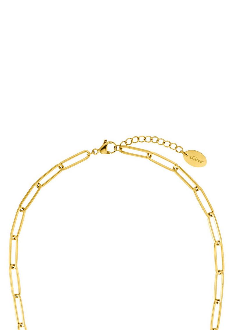 s.Oliver Statement-Halskette aus Edelstahl - gold
