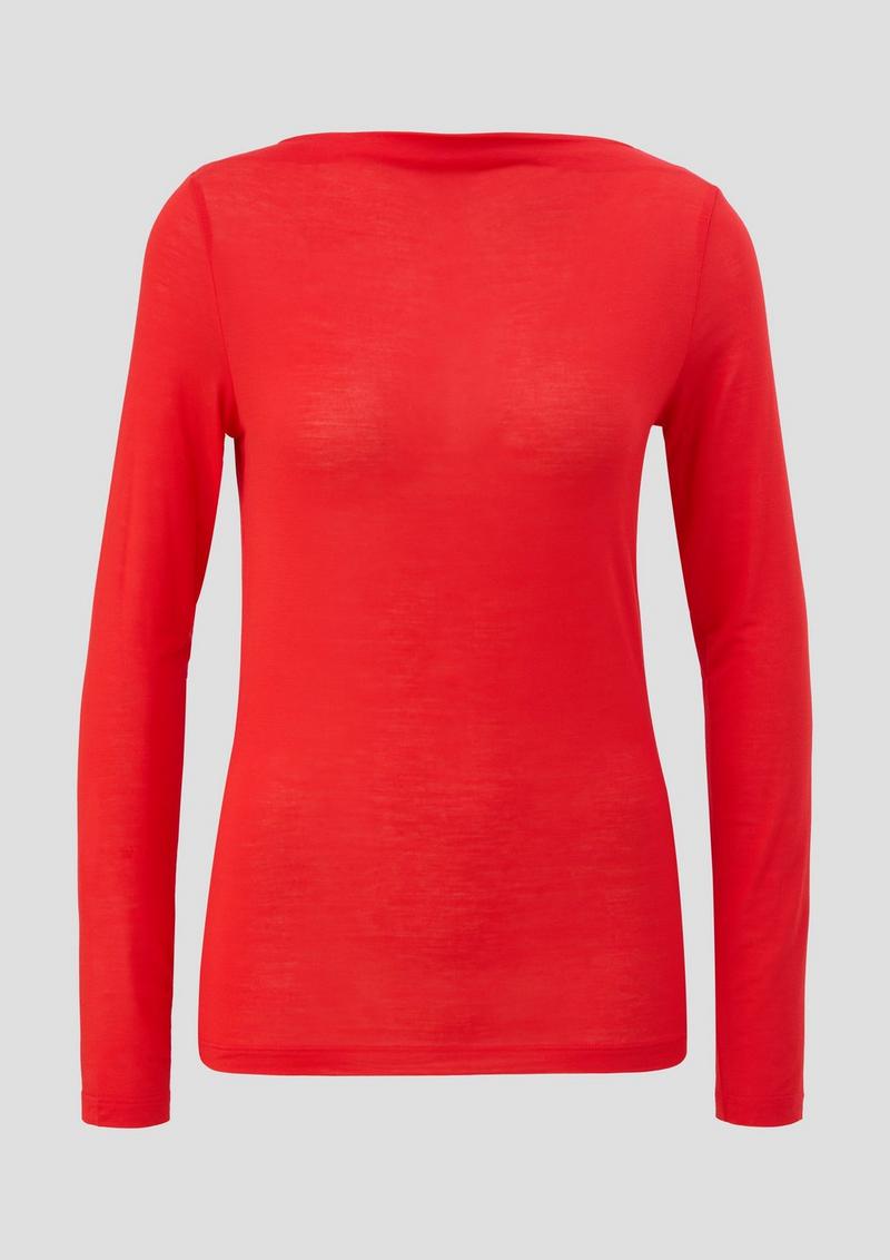 s.Oliver Leicht durscheinendes Longsleeve - rot