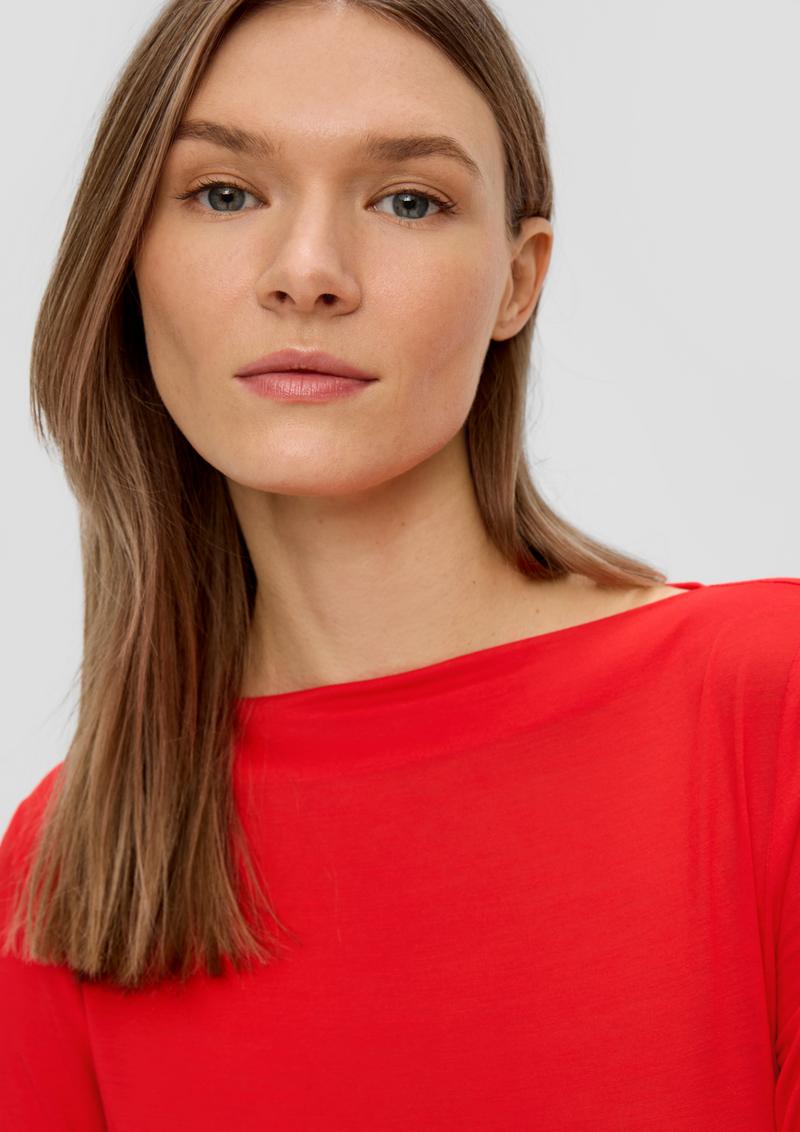 s.Oliver Leicht durscheinendes Longsleeve - rot