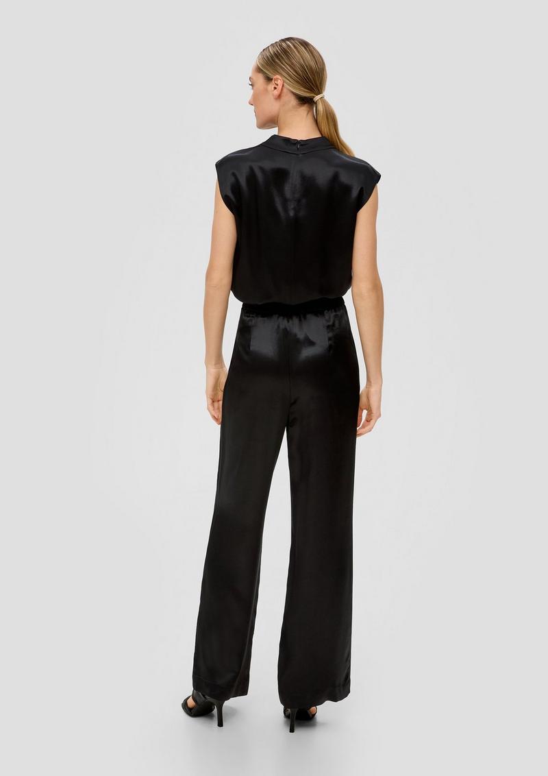 s.Oliver Blusentop aus Satin - schwarz