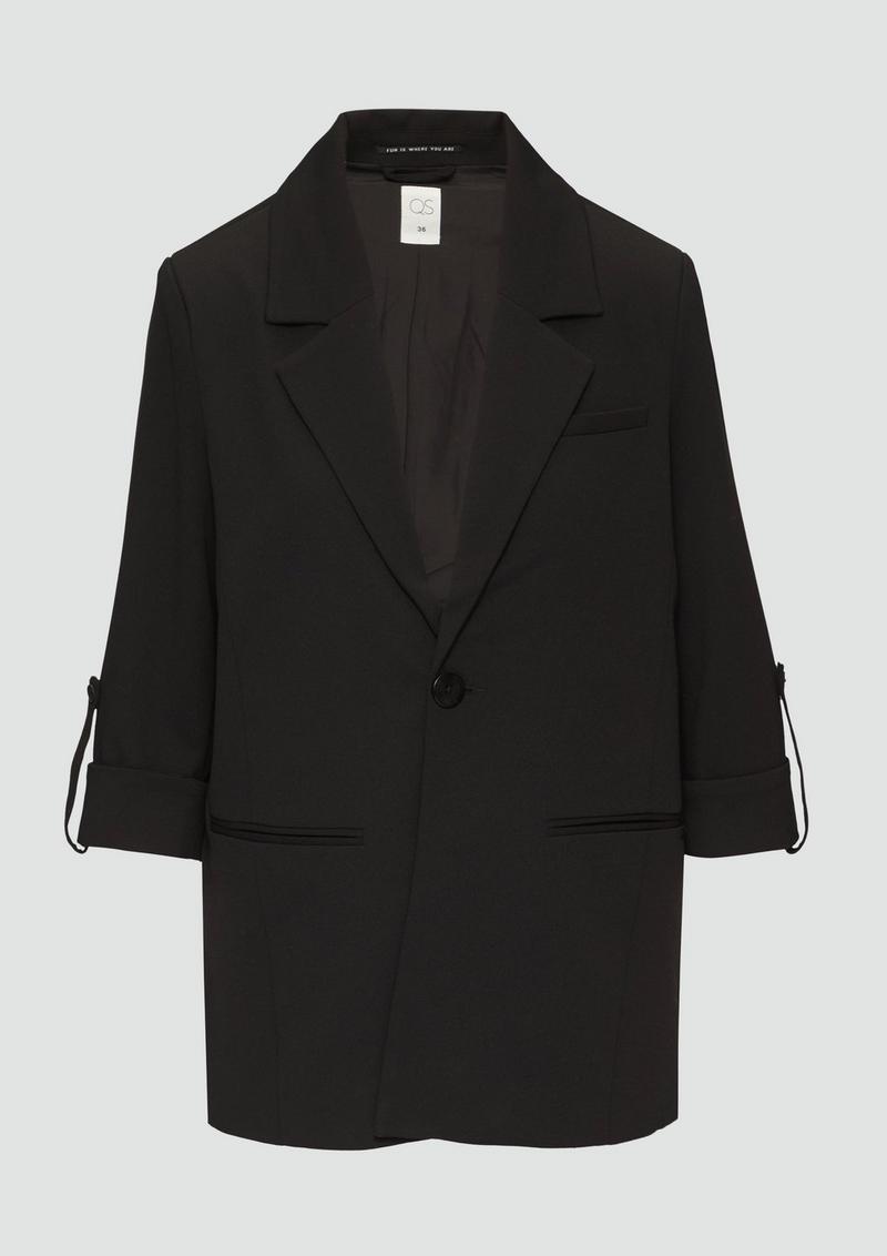s.Oliver Blazer mit 3/4-Ärmeln - schwarz