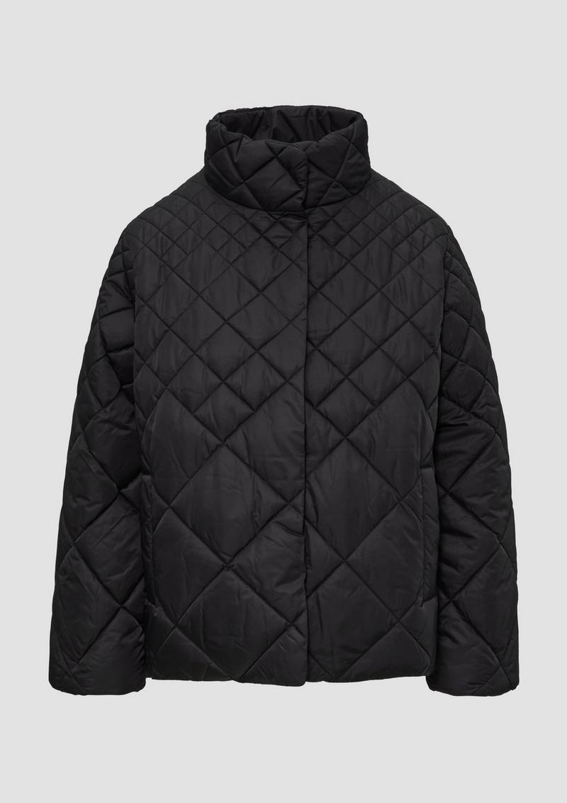 s.Oliver Ausgestellte Steppjacke mit Stehkragen - schwarz
