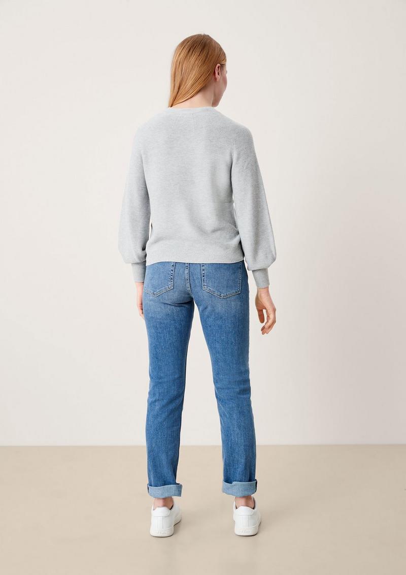 s.Oliver Strickpullover aus Viskosemix - grau meliert