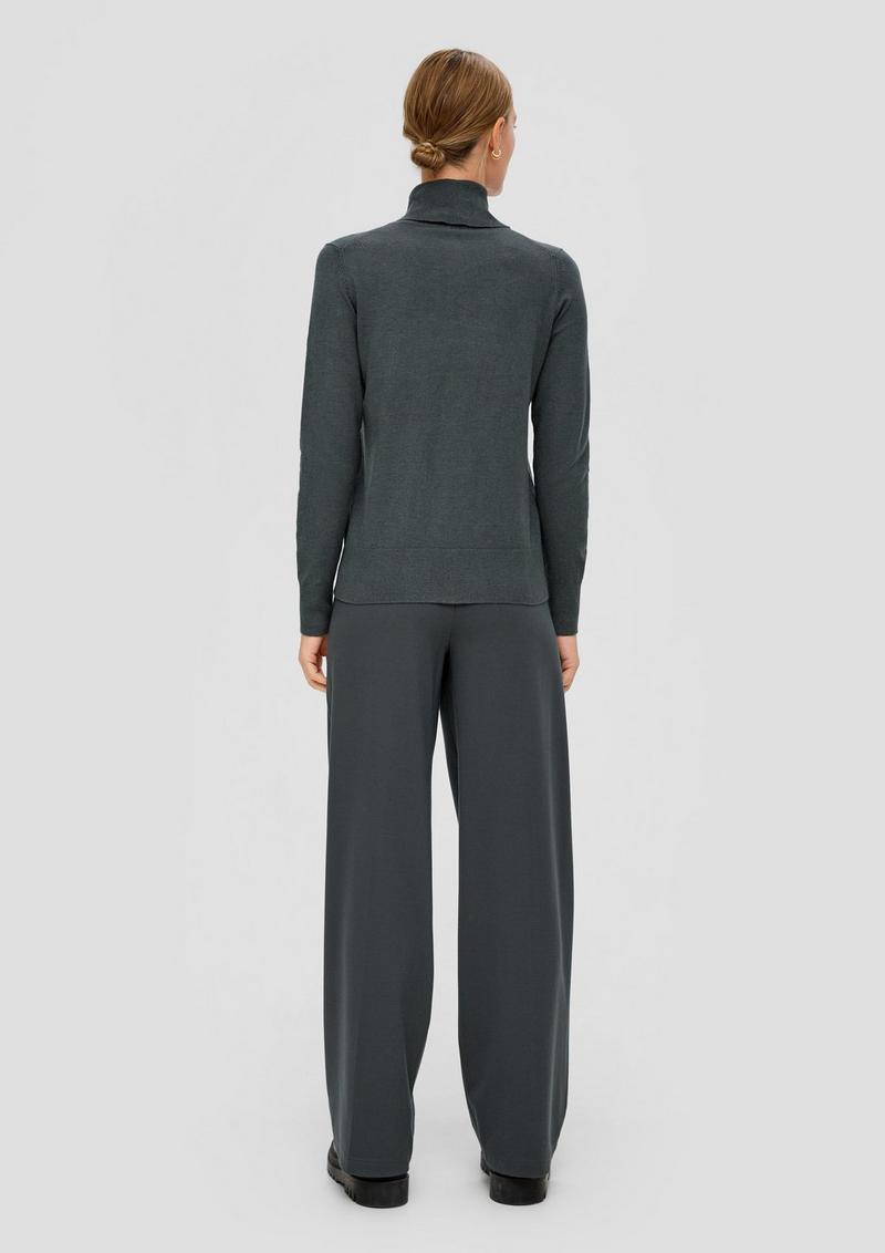 s.Oliver Feinstrickpullover mit Rollkragen - olivgrün