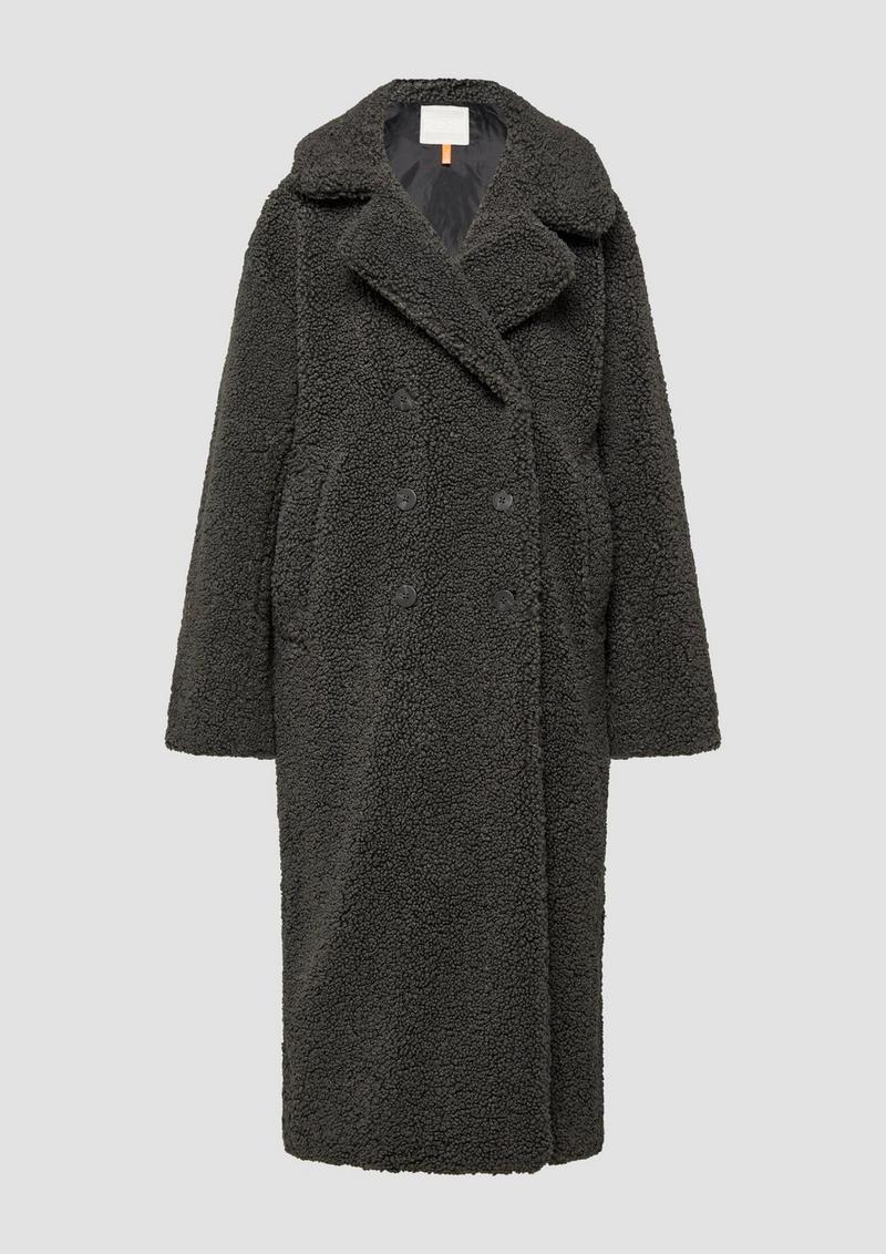 s.Oliver Teddymantel im Loose Fit - anthrazit