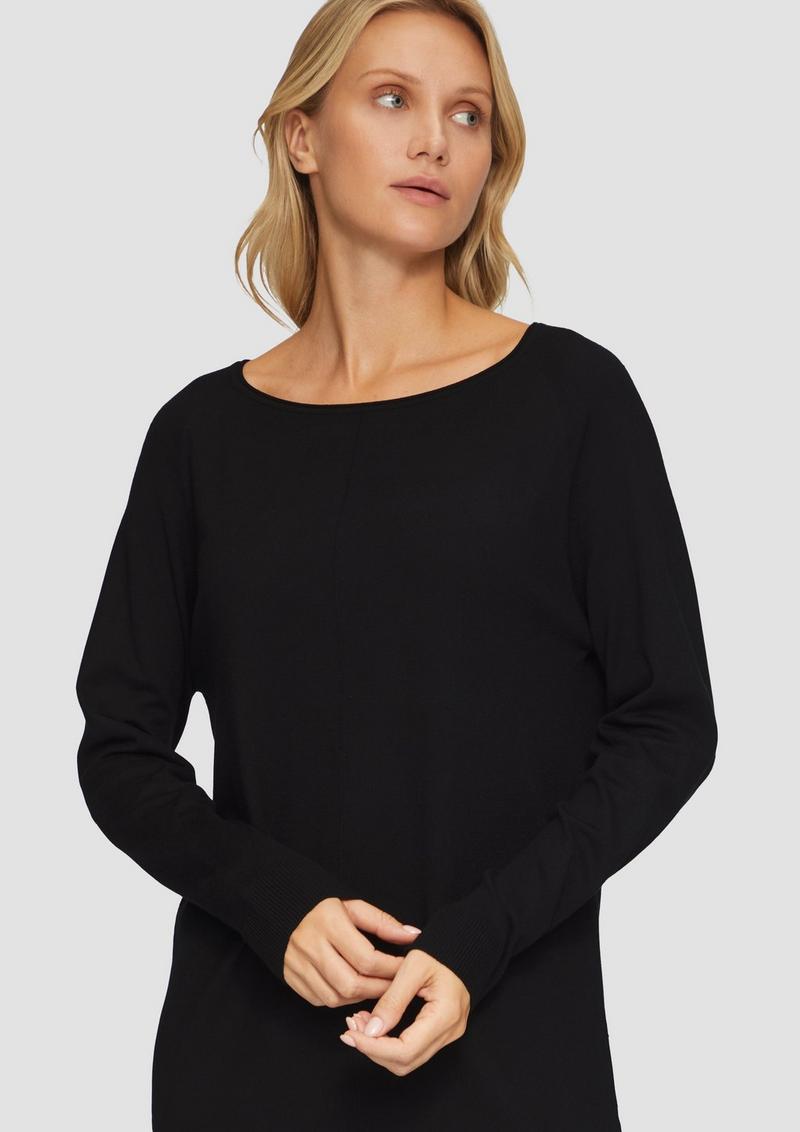 s.Oliver Feinstrickkleid mit U-Boot-Ausschnitt - schwarz