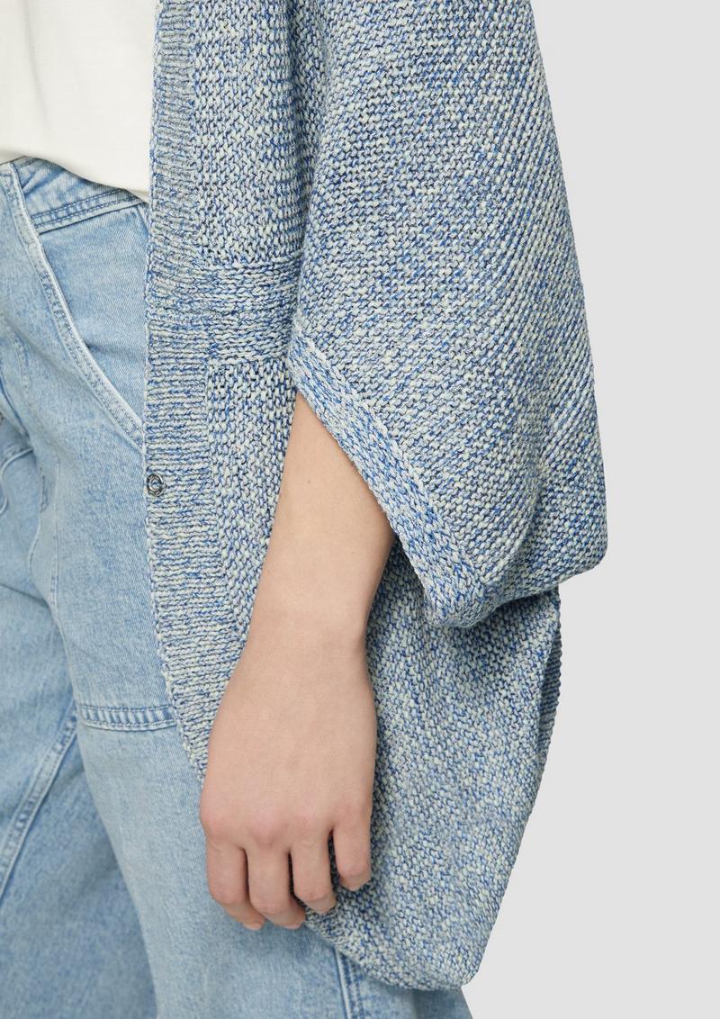 s.Oliver Strickponcho in O-Shape - blau