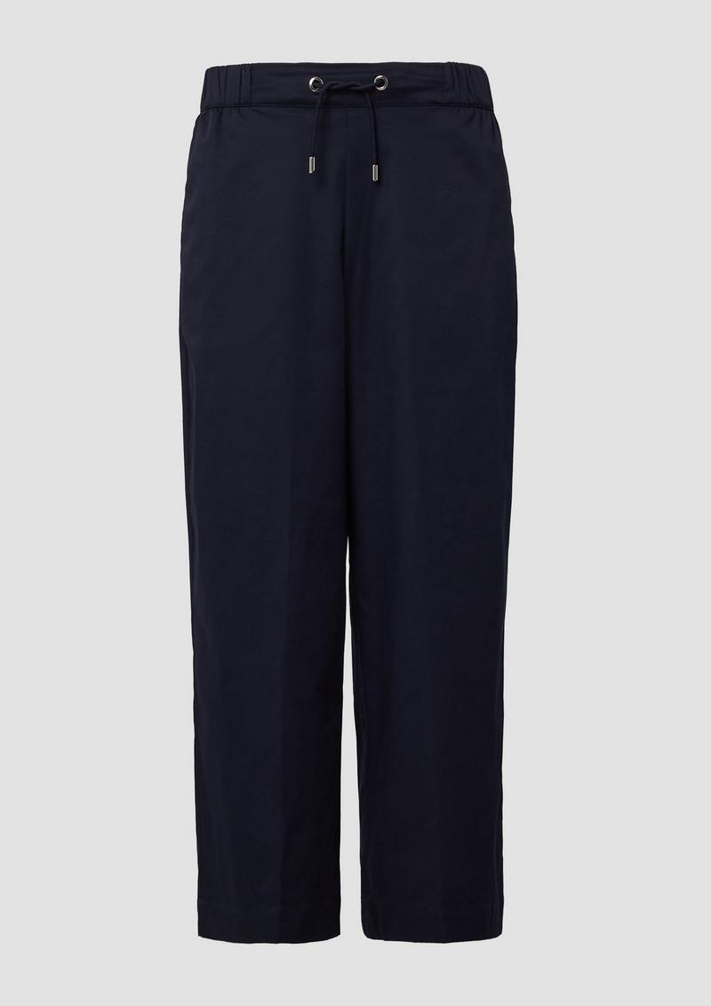 s.Oliver Culotte aus Popeline mit Elastikbund - navy