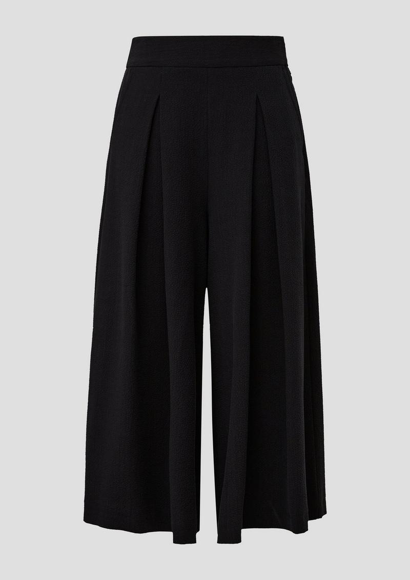 s.Oliver Regular: Culottes aus Lyocellmix - schwarz