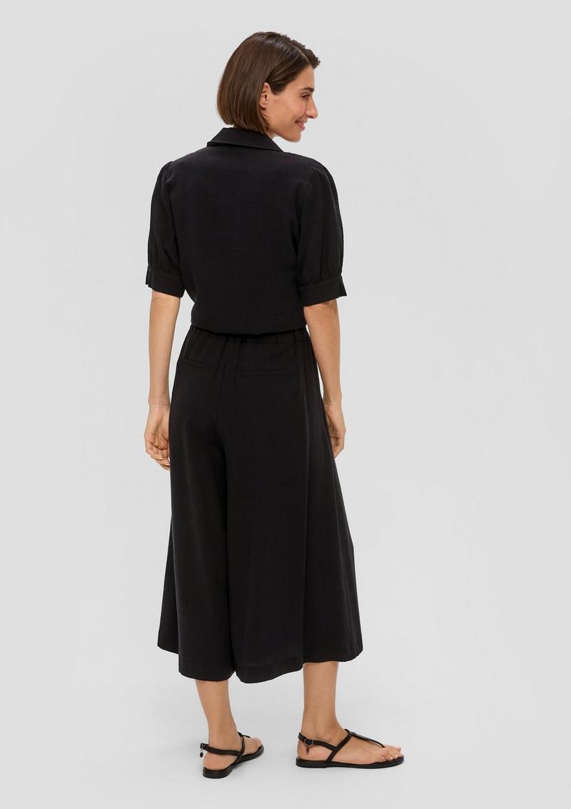 s.Oliver Regular: Culottes aus Lyocellmix - schwarz