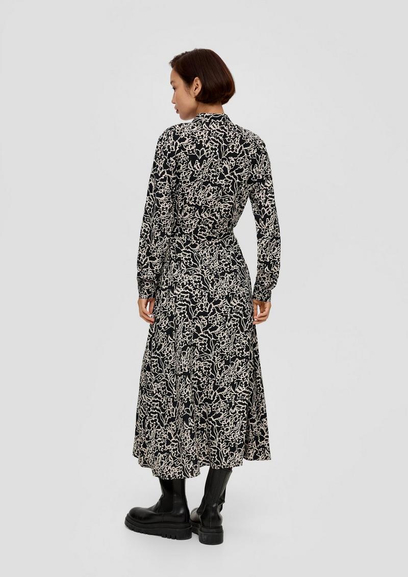 s.Oliver Midikleid aus Viskose - schwarz