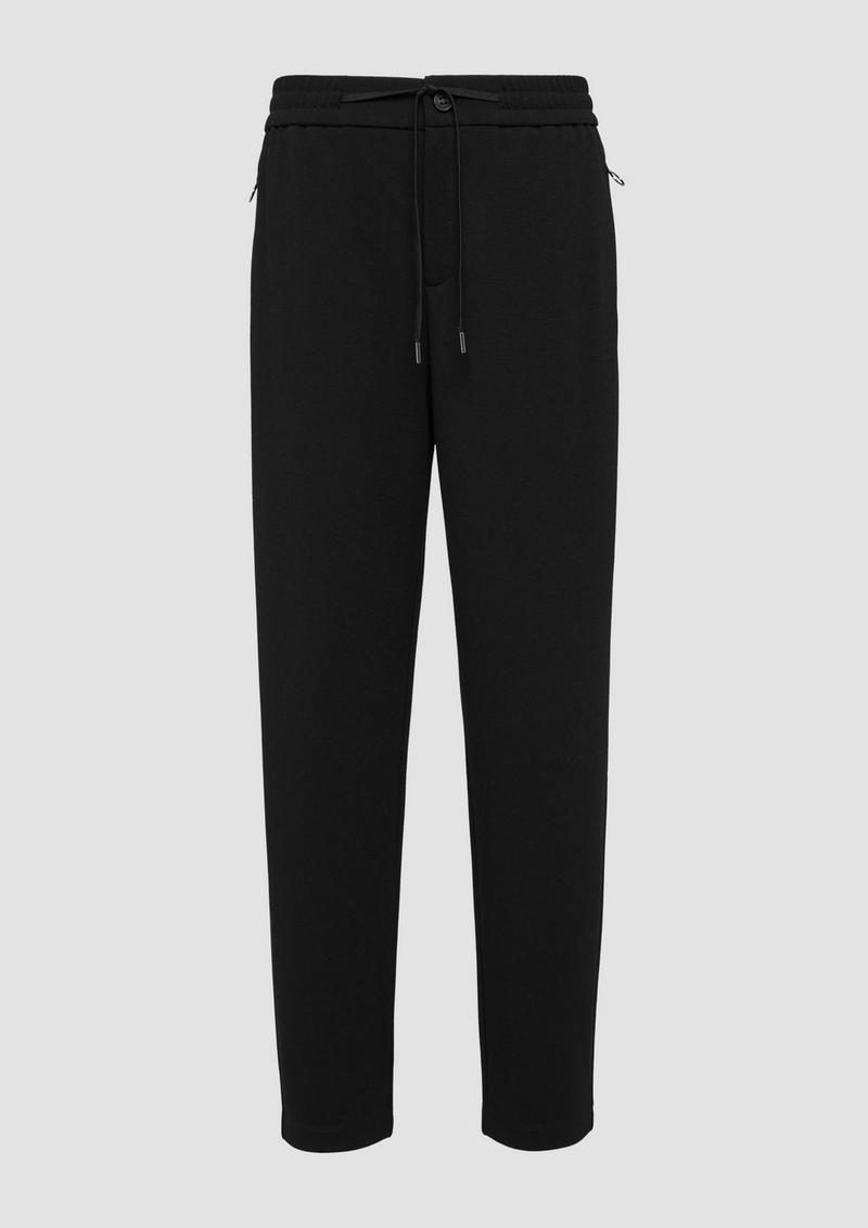 s.Oliver Jogpants aus Struktur-Jersey - schwarz