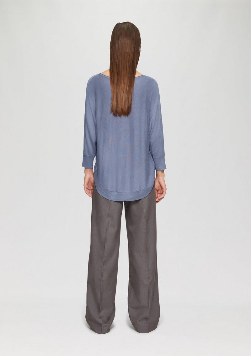 s.Oliver Strickpullover mit Fledermausärmeln - blassblau