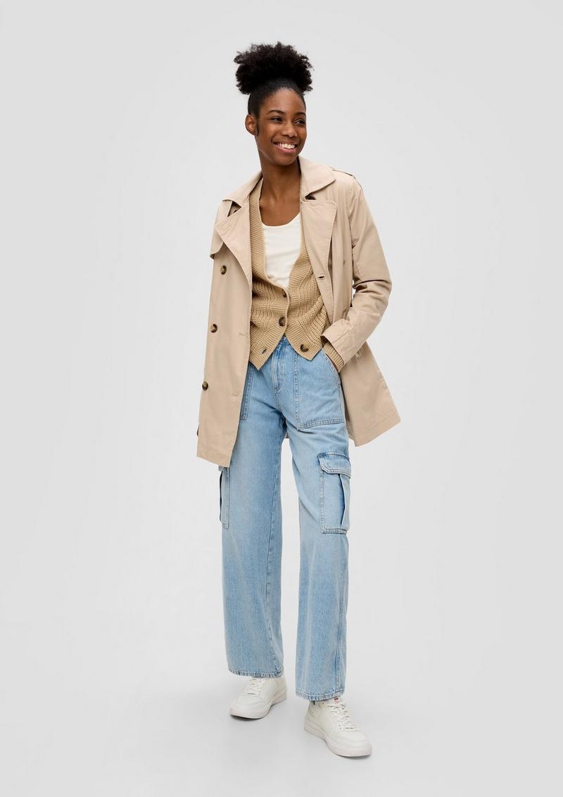 s.Oliver Trenchcoat mit Bindegürtel - beige