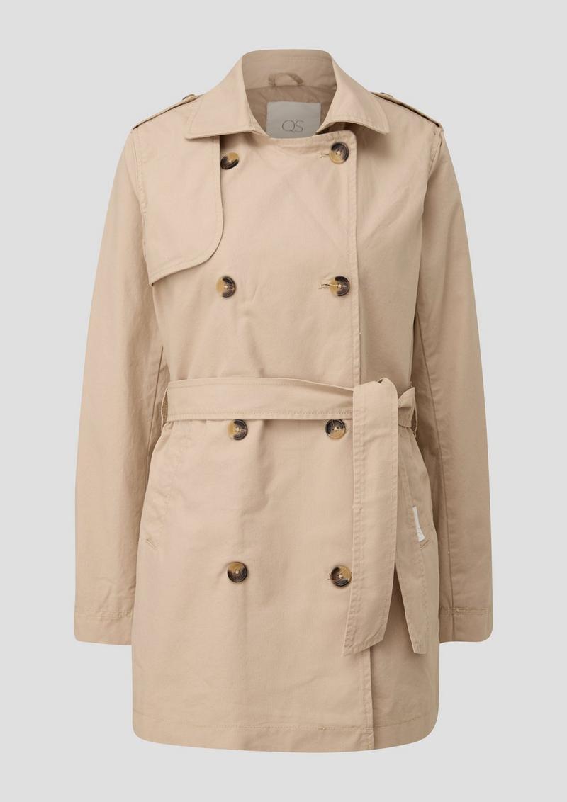s.Oliver Trenchcoat mit Bindegürtel - beige