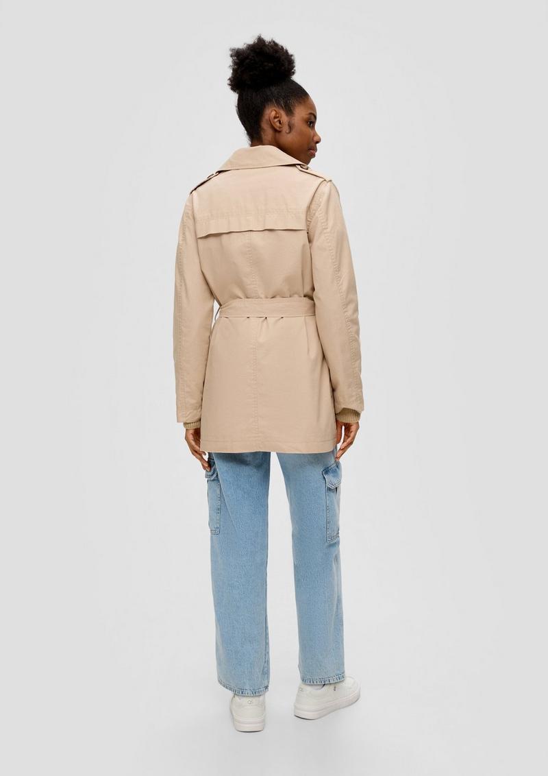 s.Oliver Trenchcoat mit Bindegürtel - beige