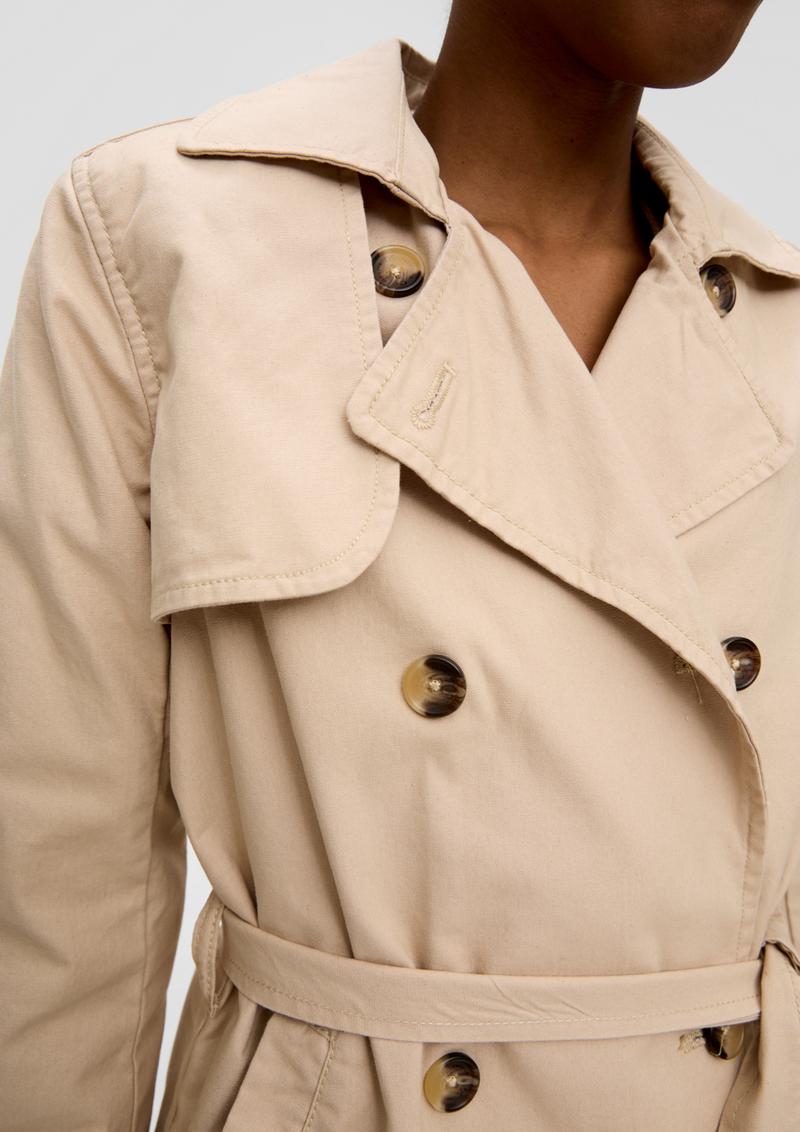 s.Oliver Trenchcoat mit Bindegürtel - beige