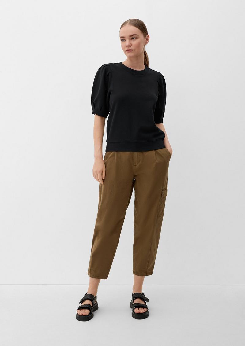 s.Oliver Sweatshirt mit halblangem Arm - schwarz