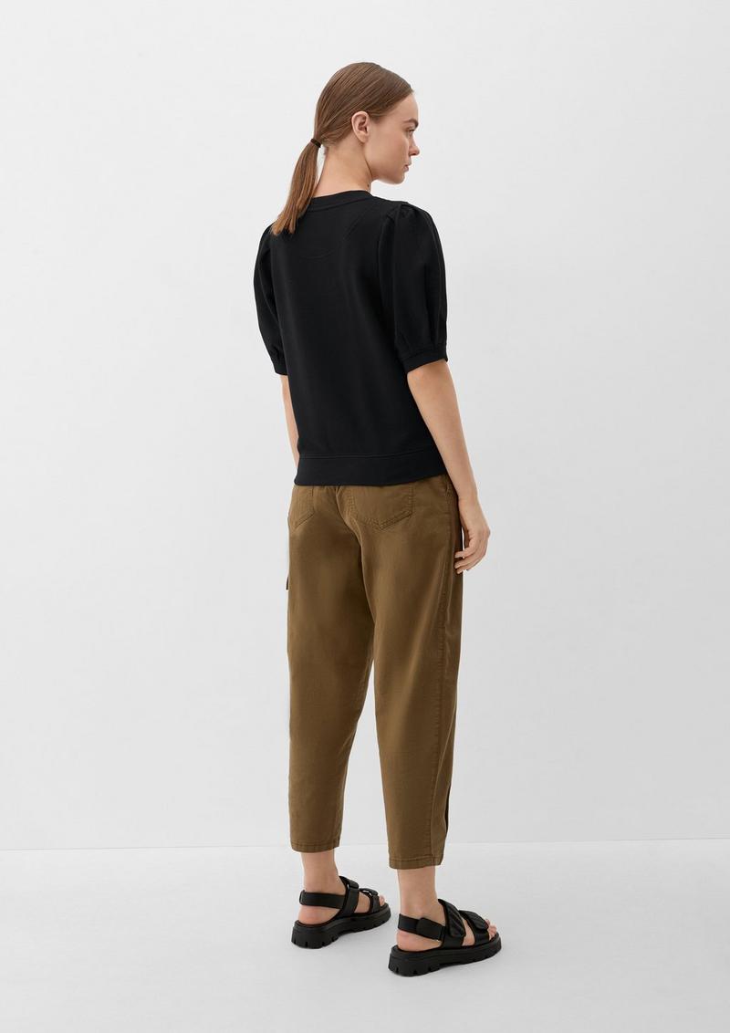 s.Oliver Sweatshirt mit halblangem Arm - schwarz