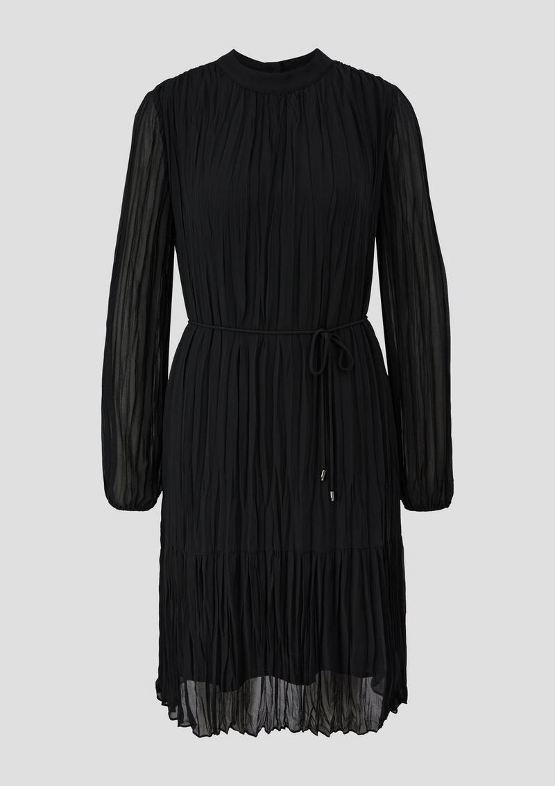 s.Oliver Blusenkleid aus Chiffon - schwarz