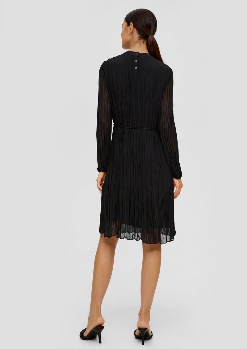 s.Oliver Blusenkleid aus Chiffon - schwarz
