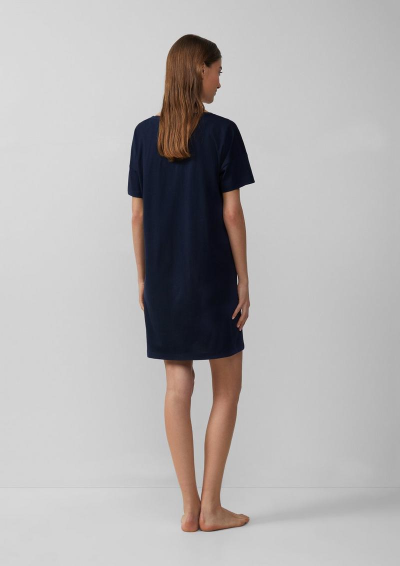 s.Oliver Nachthemd mit Schriftprint - navy