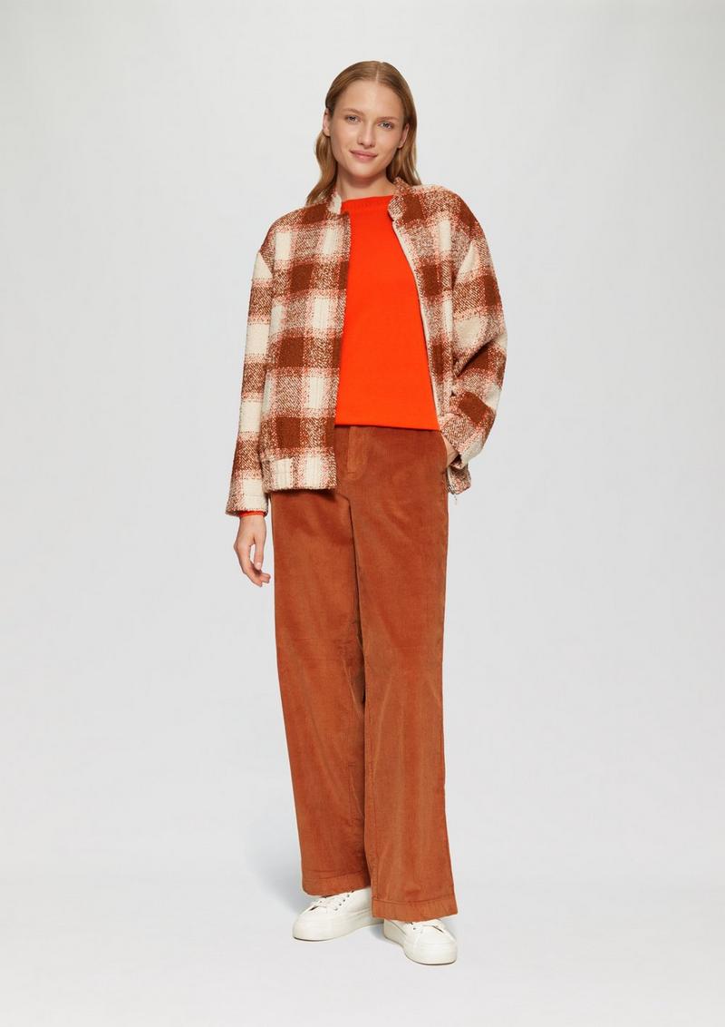 s.Oliver Strickpullover mit U-Boot-Ausschnitt - orange